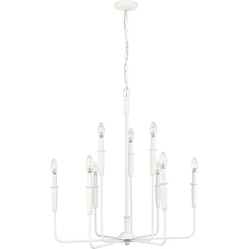 Savanne 9 Light 31.9 inch Textured White Chandelier Ceiling Light